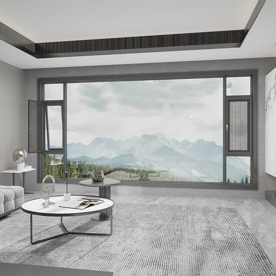Elegant Large Glass Floor-to-Ceiling Window with Noise Reduction Features