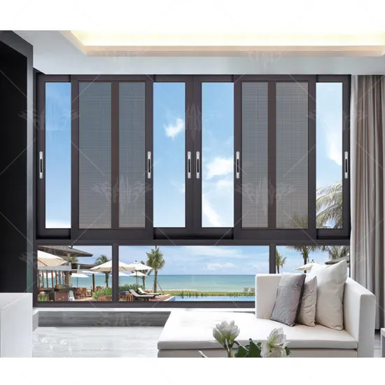 PA Balcony Window Double Glazed Aluminum Glass Sliding Windows