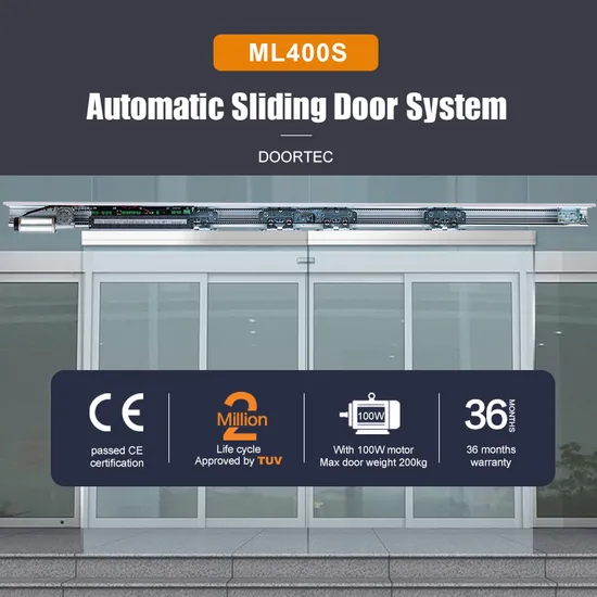 Commercial Automatic Sliding Door Kit with Brush Motor Ml400s