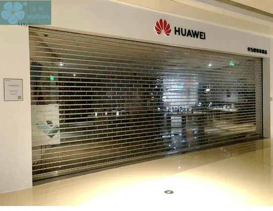 Automatic Electric Good Vision Clear Transparent Design Roller Shutter Auto Polycarbonate Rolling Door Aluminium Glass Security Commercial Roller Door