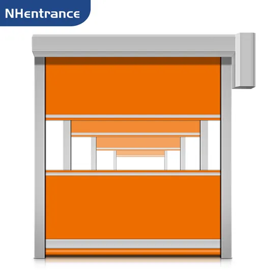 Automatic Industrial PVC Roll up High Speed Door with Galvanized Steel Frame for Clean Rooms and Warehouse