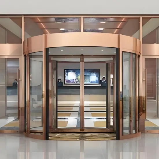 Two Wings Automatic Revolving Door for Commercial Building Entrance Glass Revolving Door