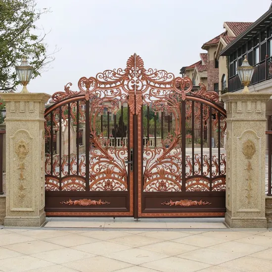 Elegant Factory Price Aluminum Garden Entrance Main Gate Automatic Driveway Yard Entrance Door