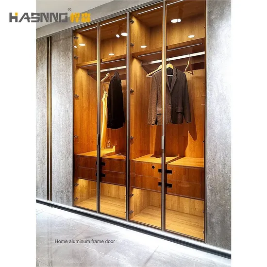 Factory Price Modern Aluminium Alloy Cabinet Furniture Kitchen TV Cabinet Modular Glass Door