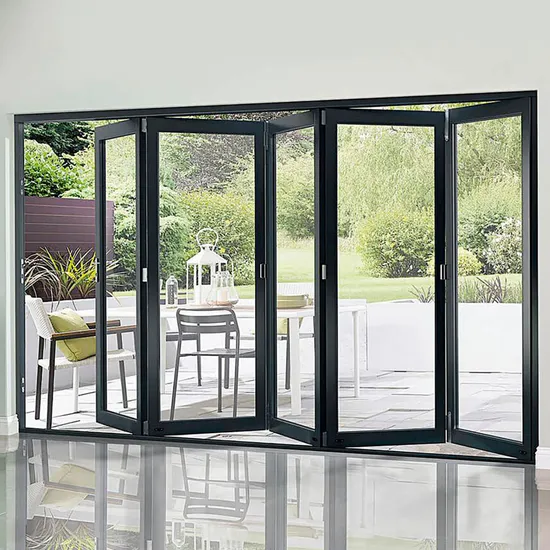 Aluminum Doors and Windows Sound Insulation Furnish China Wide Field of Vision Double Glass Sliding Folding Door
