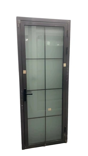 Sleek Bathroom Door with Aluminum Frame