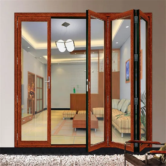 Aluminum Folding Door Glass Bifold Door with Tempered Double Glazing