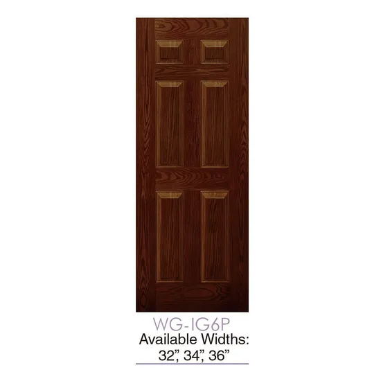 China Manufacturer Wholesale Fiberglass Door with Woodgrain for House