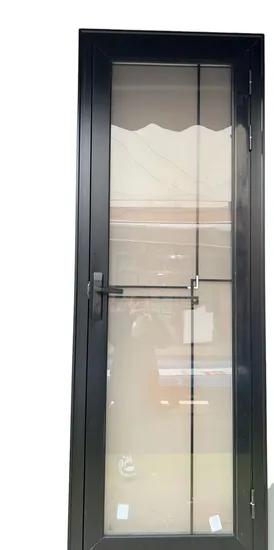 High Quality Bathroom Aluminum Frame Hinge Forest Glass Decorative Flowers Door