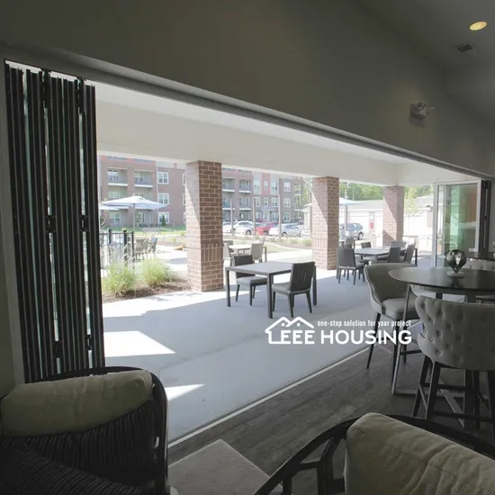Factory Direct Supply Folding Sliding Door System Aluminum Glass Bifold Door