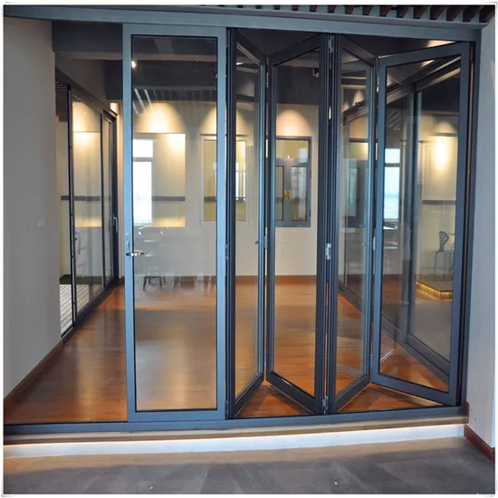 Beautiful Accordion Glass Bi Fold Doors Aluminium Folding Patiodoor with Safety Glass