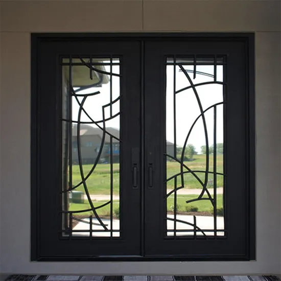 China Supplier Fashion Single Wrought Iron Exterior Entry French Doors