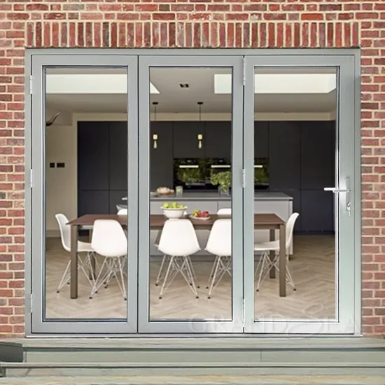 Aluminum Glass Sliding Bi Folding Doors and Windows Horizontal Folding Door