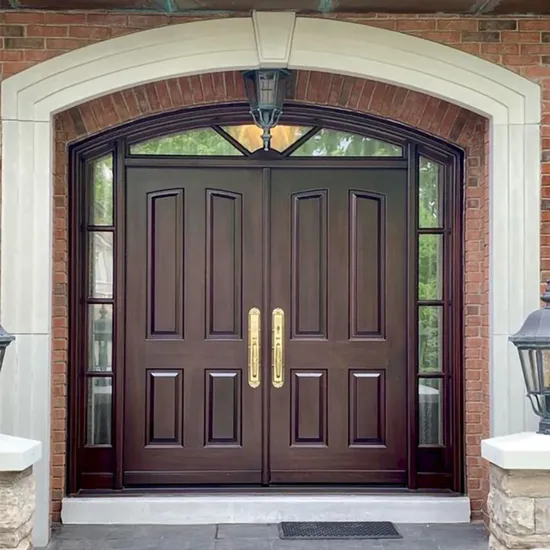 High Quality Deluxe Solid Wood Door Double Door for Apartment and Garden Luxury and Elegant Style