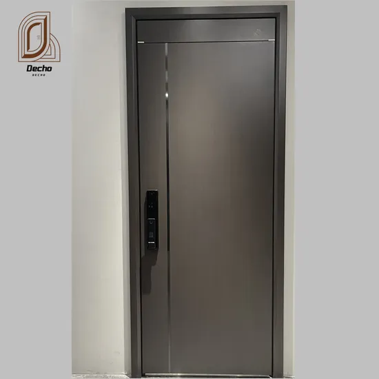 Residential Security Front Entry Door Main Entrance Minimalist Exterior Metal Doors for Houses