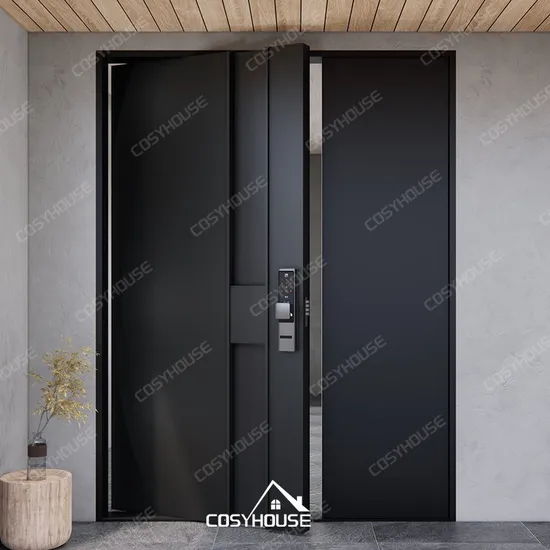 Luxury Anti-Theft Cast Aluminum Security Door with Side Panel for Villas and Mansions