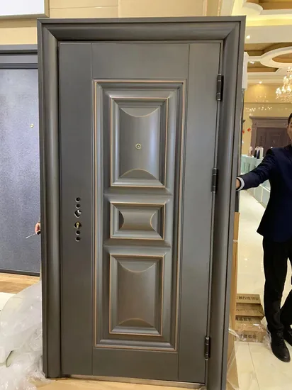 Single Double New Turkish Design Turkey Entrance Exterior Iron Metal Security Steel Door