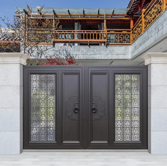 Latest Main House Automatic Entrance Design Electric Outdoor Aluminum Folding Gate