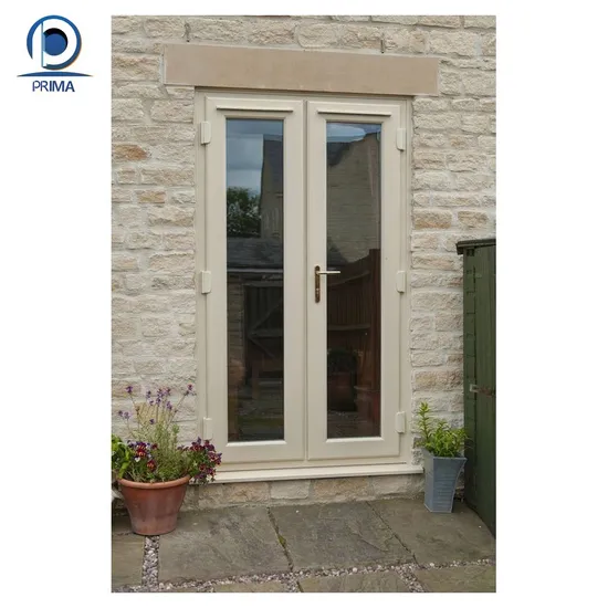Hot Sale Villa Exterior UPVC Soundproof Storm Impact Front Toughened Glass Canada Door