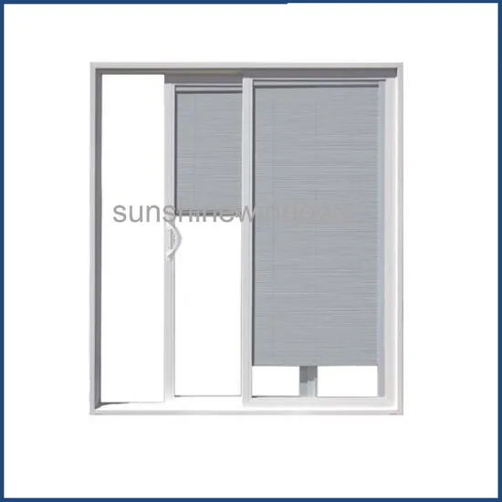 Plastic Door/PVC Glass Sliding Door with Mosquito Screen and Blinds Glass