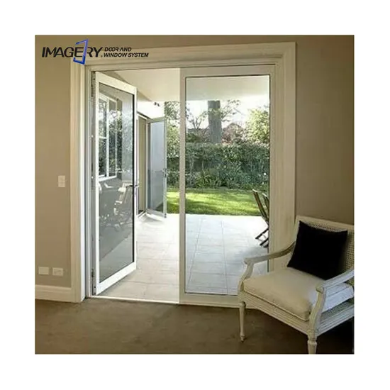 Modern Double Tempered Clear Glass UPVC PVC Swing Casement Door
