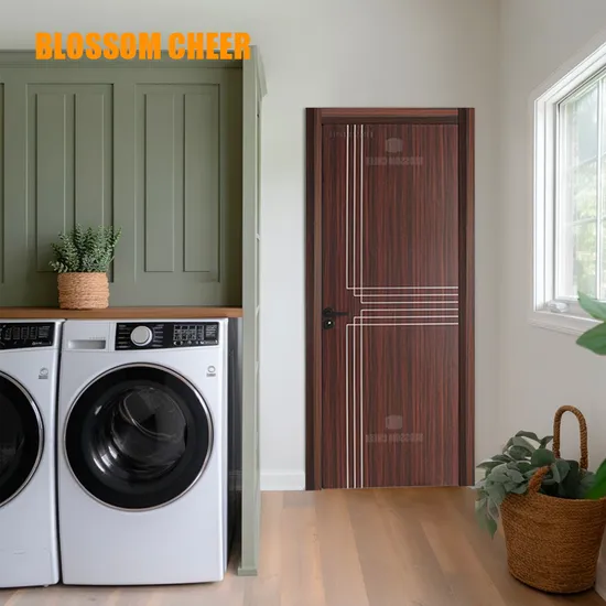 Factory WPC Doors for Bedroom Toilet Luxury Hotel Modern Design White Wood Grain Laminate Customized Interior Doors