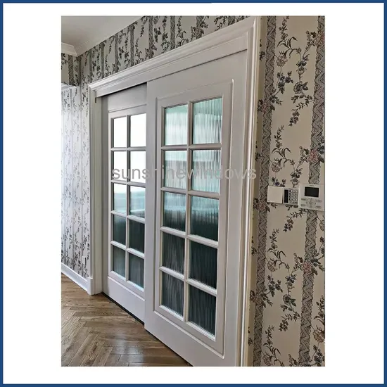 European Style UPVC Sliding Door with Decorative Grill