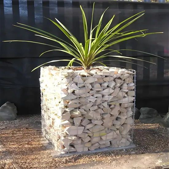 Welded Wire Mesh Garden Cage Fence Gabion Stone Baskets Box