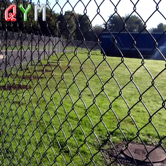 PVC Chain Link Fence Products Black Chain Link Fence Post