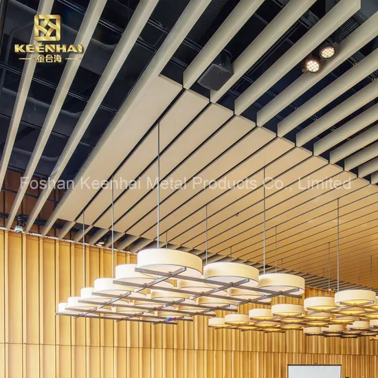 Decorative Extrusion Metal Baffle Material Profile Suspended Aluminum U Shaped Baffle Ceiling (KH-MC-U12)