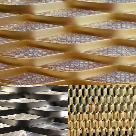 Decorative Aluminum Stainless Steel Copper Expanded Perforated Metal Diamond Wire Mesh