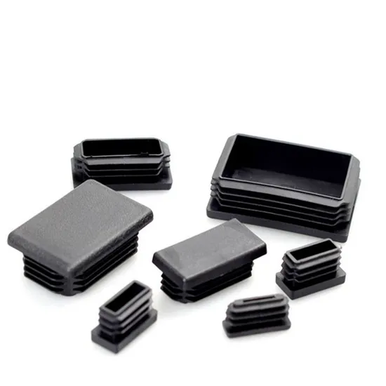 Rectangular Tube Plastic End Cap Customized Pipe Fitting Cap Plugs
