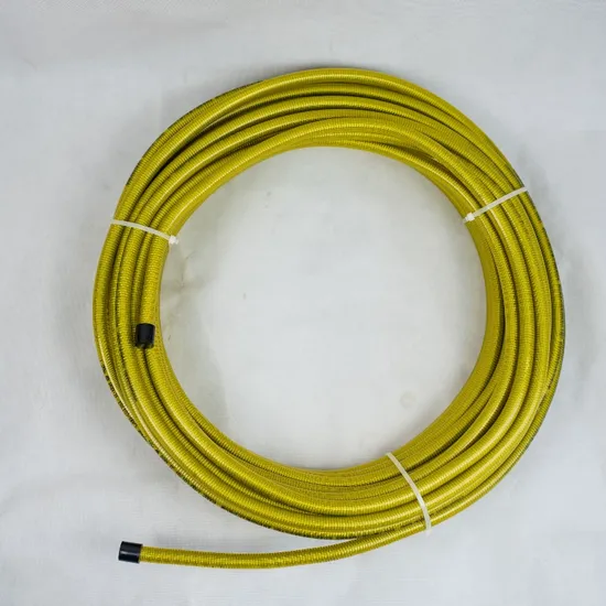Flexible Gas Line Connection Cooker Stainless Steel Connection Pipe with Yellow PVC/LDPE Coated DN12