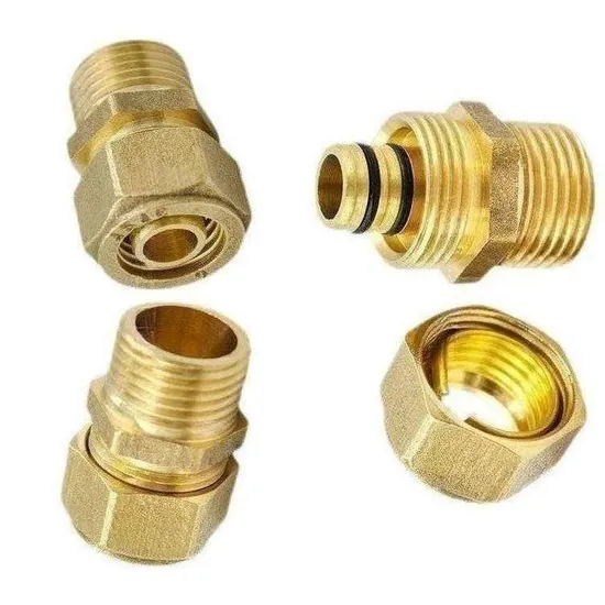 Male and Female Brass Compression Fittings for Pex-Al-Pex Pipe