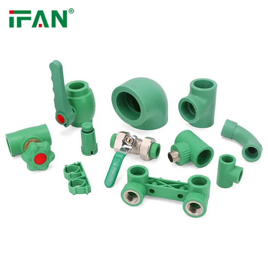 Ifan Wholesale High Quality PPR Pipe Fitting All Types Green PPR Elbow Plumbing Materials
