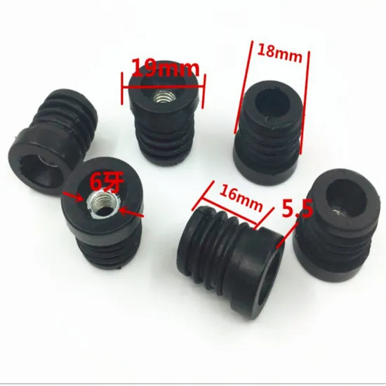 Round Tube Plugs with M6 1.0 Pitch Thread for Both 22mm and 25mm Tubing