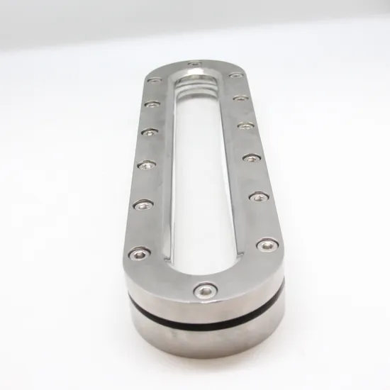 DIN28120 Stainless Steel Elongated Ellipse/Obround Sight Glass with Level Indicator