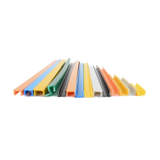 6mm 8mm 12mm Flexile PVC PE Rubber Profile Black Plastic U Shape Channel PP Cover Strip for Aluminum Slot Cover Profile