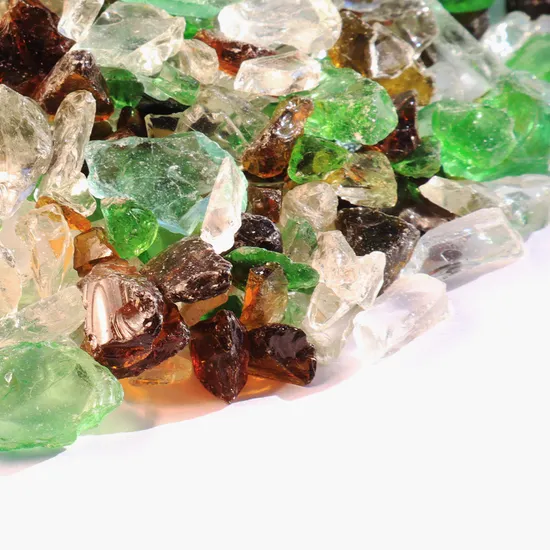Variegated Glass Bottle Cullet Yanlongji