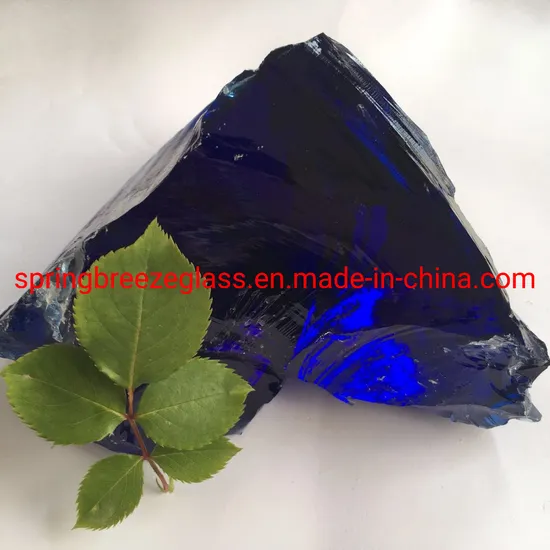 Dark Blue Cobalt Blue Glass Rocks for Home Decoration and Sculpture