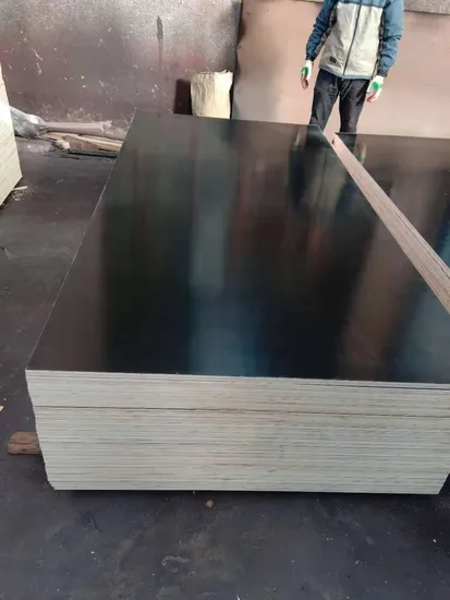 One Time Hot Press Black Brown Red Film Faced Plywood Finger Joint Core Cheap Formwork Panel Green PP Plastic Film Middle East Marketing