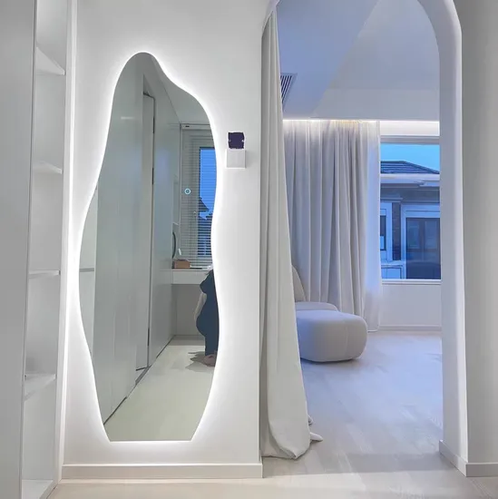 Full Length LED Dressing Mirror Glass Decorative Mirror Full Body LED Mirror