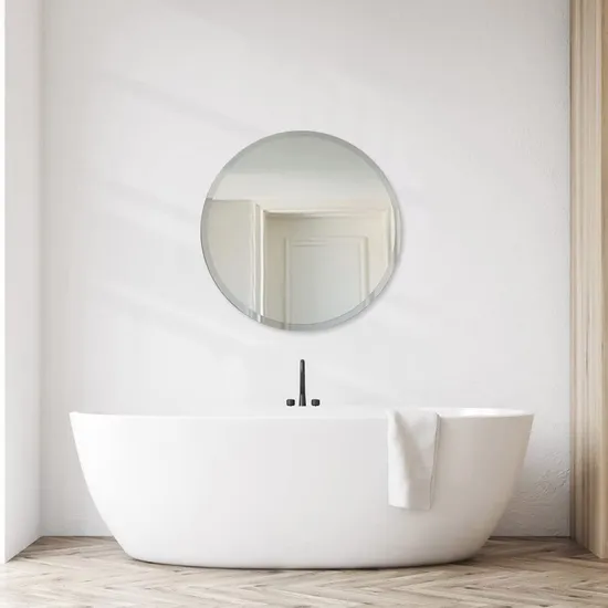 Round Arch Oval Rectangle Track Irregular Wall Mounted Beveled Edge Bathroom Mirror