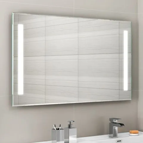 LED Lighted Bathroom Mirror Wall Mounted Bathroom Vanity Mirror with Touch Switch Control, 3000-6000K Adjustable Warm White/Natural/Daylight Lights