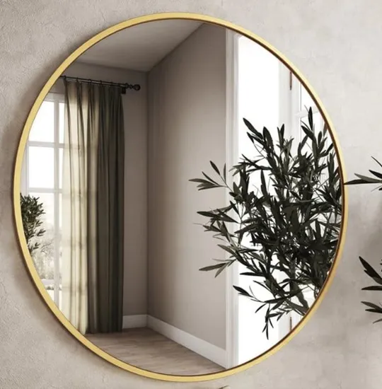 Customized Framed Material Hotel Bathroom Appliance Wall Mounted Mirror for Luxury Interior Decoration Vanity Make up Mirror