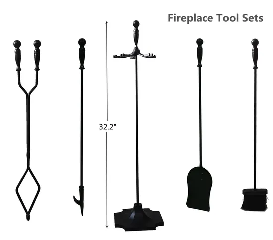 Fireplace Accessories Sets Tong Poker Broom Useful Fireplace Tools Sets