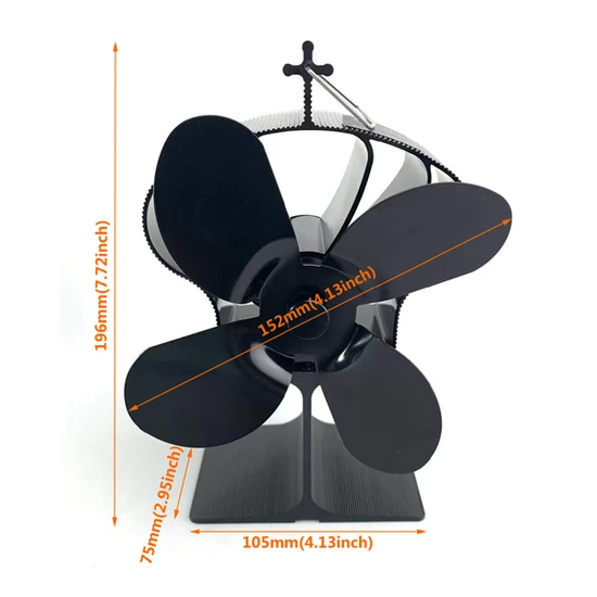 Iron Ring Lotus Shape Pendant for Pellet Stove and Fireplace Fans