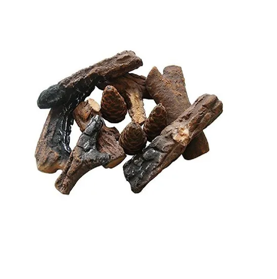 Ceramic Wood Logs for All Types Indoor or Outdoor Fireplaces & Fire Pits