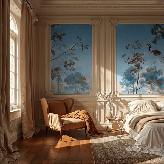 Digital Printing Vinyl Waterproof Wallpaper / Customized Non-Woven Wallpaper for Home Decoration - Panoramic Botanical Wallpaper - Commercial and Residential