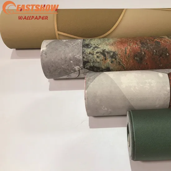 Modern Textured Decoration Wholesale PVC Wall Paper Supplier Home Eco-Friendly Geometric Wallpaper